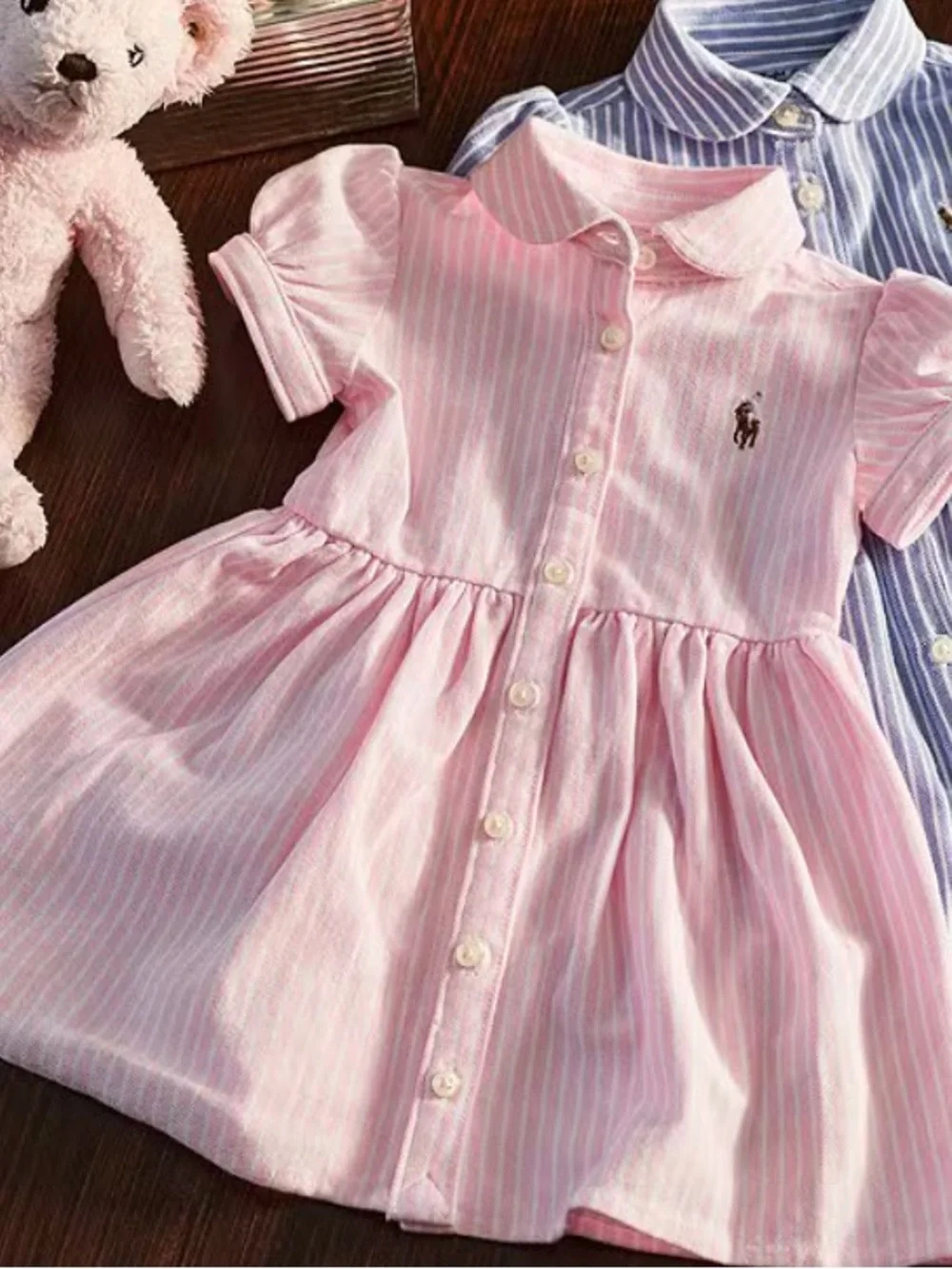 Ralph Lauren Knit Oxford Striped Polo Dress with Bloomer